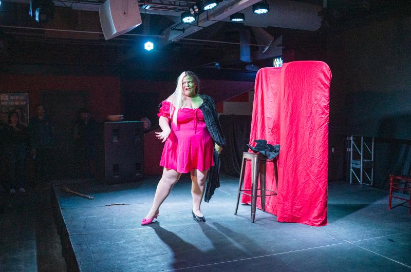 Cassidy Look performs as both Glinda and Elphaba from Wicked.
