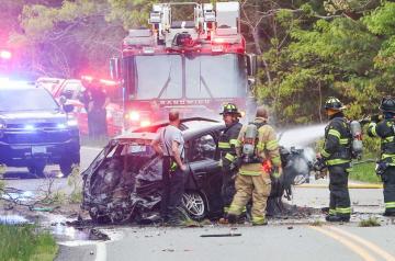Jared Ravizza was arrested around 7:15 pm. in Sandwich after he crashed a Porsche while fleeing police.  