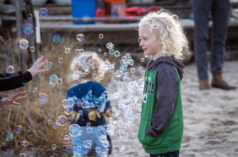 Bubble machine is a hit with the kids.