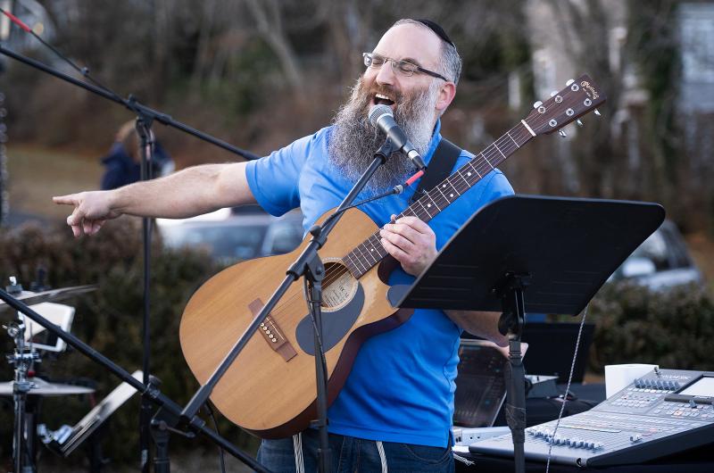 Shir Soul was the musical guest at the celebration held by Chabad on The Vineyard.